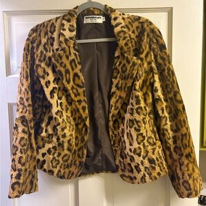 Vintage Leopard Print Blazer